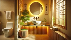 Lavabo rửa mặt đạt chuẩn phong thủy trong phòng tắm hài hòa