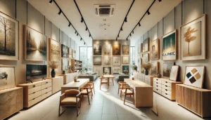 Showroom tranh treo tường phòng khách hiện đại tại Nội Thất Gia Phúc
