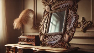 Gương toàn thân vintage họa tiết chạm khắc tinh xảo