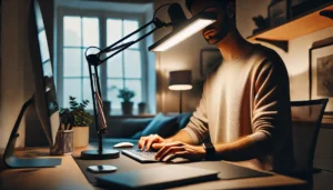 Đèn bàn làm việc chống cận bảo vệ sức khỏe mắt khi làm việc lâu dài